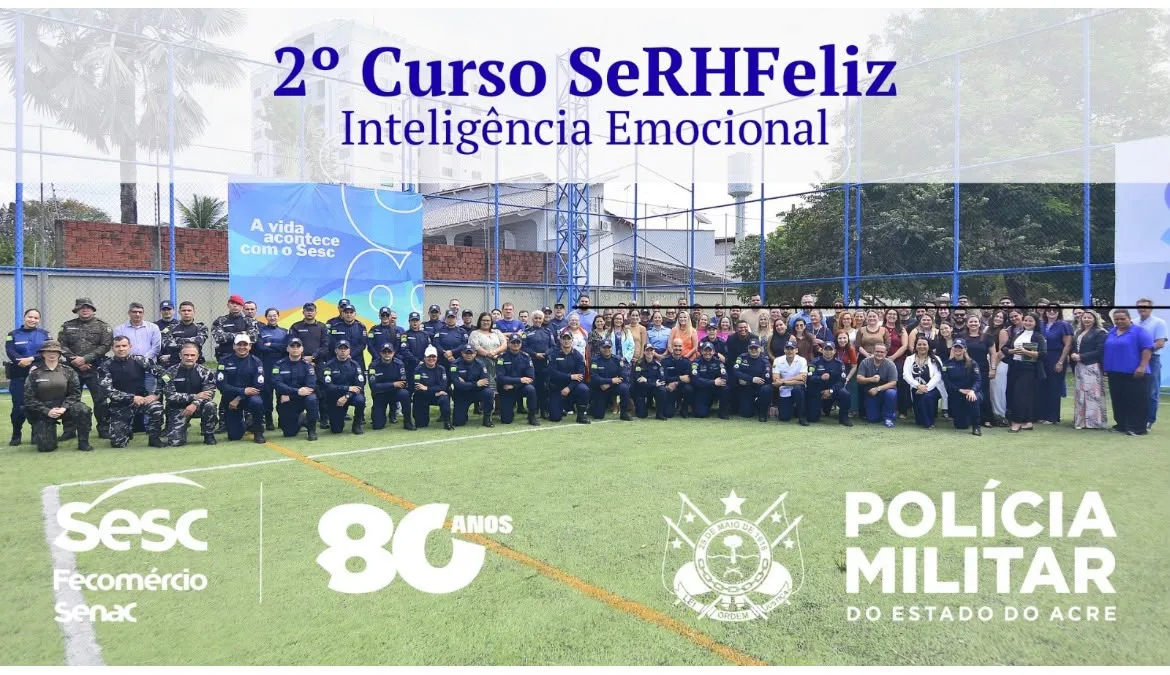Grupo reunido ao ar livre no curso SERHFeliz